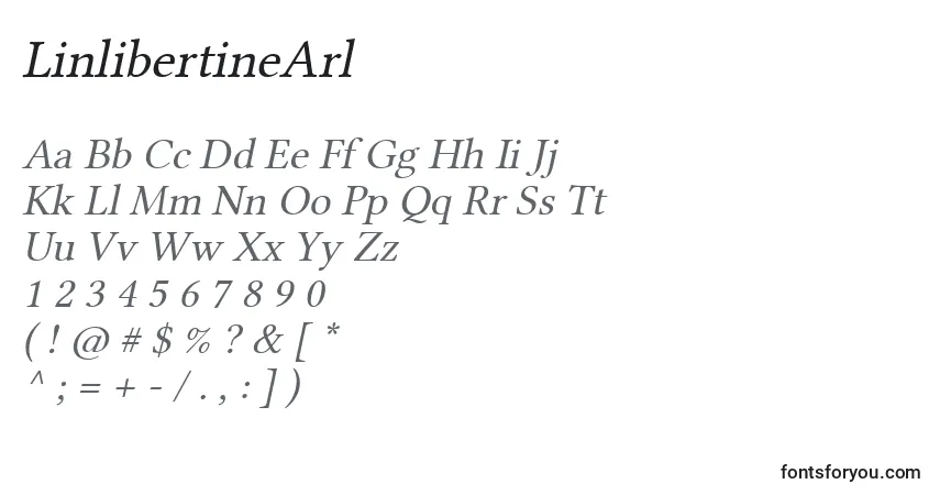 LinlibertineArl-fontti – aakkoset, numerot, erikoismerkit