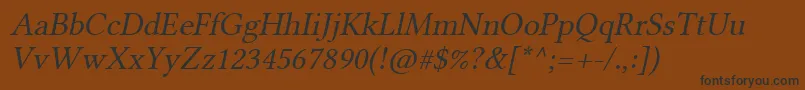 LinlibertineArl Font – Black Fonts on Brown Background