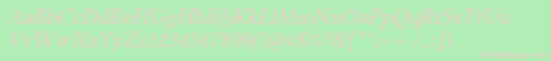 LinlibertineArl Font – Pink Fonts on Green Background