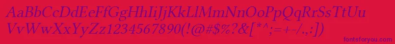 LinlibertineArl Font – Purple Fonts on Red Background