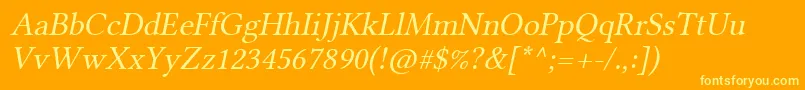 LinlibertineArl Font – Yellow Fonts on Orange Background