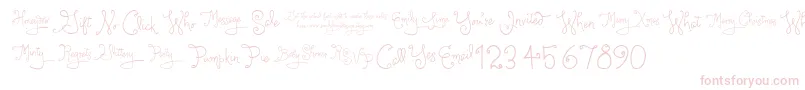 LarouWords Font – Pink Fonts on White Background
