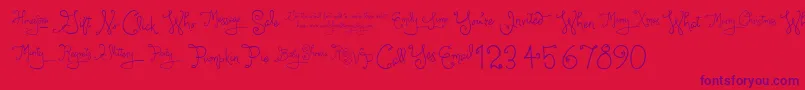 LarouWords Font – Purple Fonts on Red Background