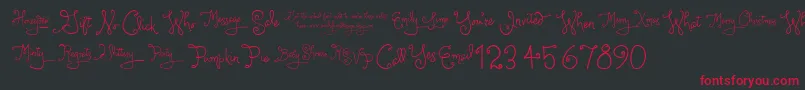 LarouWords Font – Red Fonts on Black Background