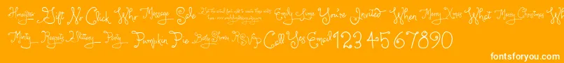 LarouWords Font – White Fonts on Orange Background