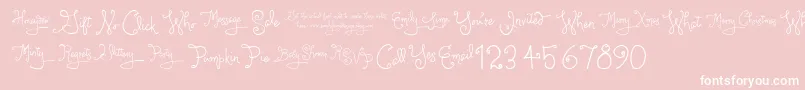 フォントLarouWords – ピンクの背景に白い文字
