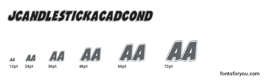 Размеры шрифта Jcandlestickacadcond