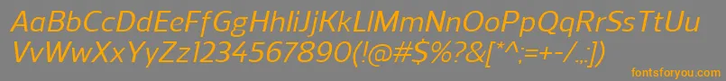 ReganMediumitalic Font – Orange Fonts on Gray Background