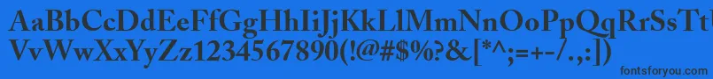 AdobeCaslonBold Font – Black Fonts on Blue Background