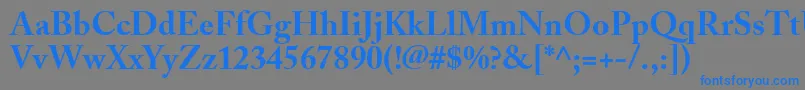 AdobeCaslonBold Font – Blue Fonts on Gray Background