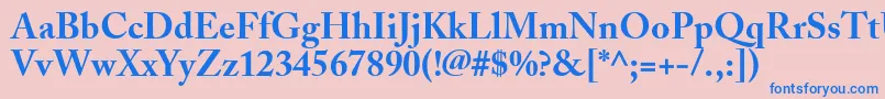 AdobeCaslonBold Font – Blue Fonts on Pink Background