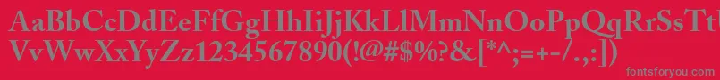 AdobeCaslonBold Font – Gray Fonts on Red Background