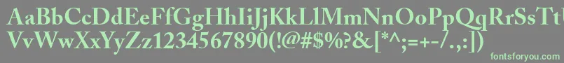 AdobeCaslonBold Font – Green Fonts on Gray Background