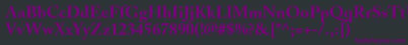 AdobeCaslonBold Font – Purple Fonts on Black Background