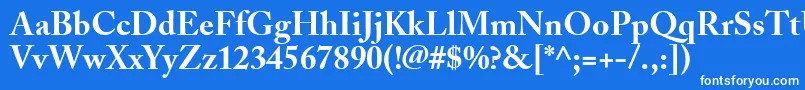 AdobeCaslonBold Font – White Fonts on Blue Background