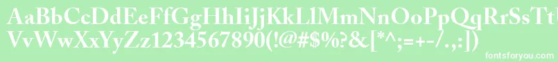 fuente AdobeCaslonBold – Fuentes Blancas Sobre Fondo Verde