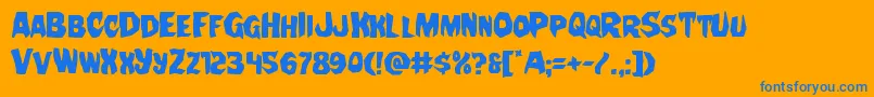 Nightchilde Font – Blue Fonts on Orange Background