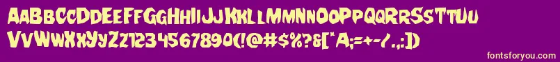 Nightchilde Font – Yellow Fonts on Purple Background