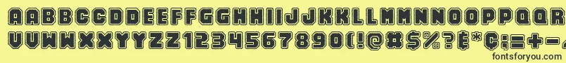 Numero10Clean Font – Black Fonts on Yellow Background