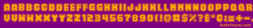 Numero10Clean Font – Orange Fonts on Purple Background