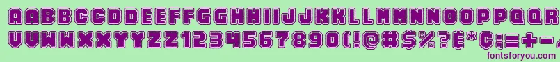 Numero10Clean Font – Purple Fonts on Green Background