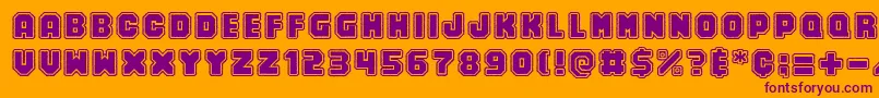 Numero10Clean Font – Purple Fonts on Orange Background