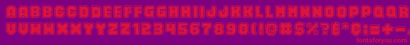 Numero10Clean Font – Red Fonts on Purple Background