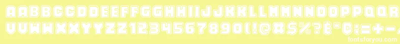 Numero10Clean Font – White Fonts on Yellow Background