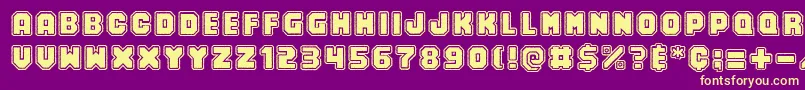 Numero10Clean Font – Yellow Fonts on Purple Background