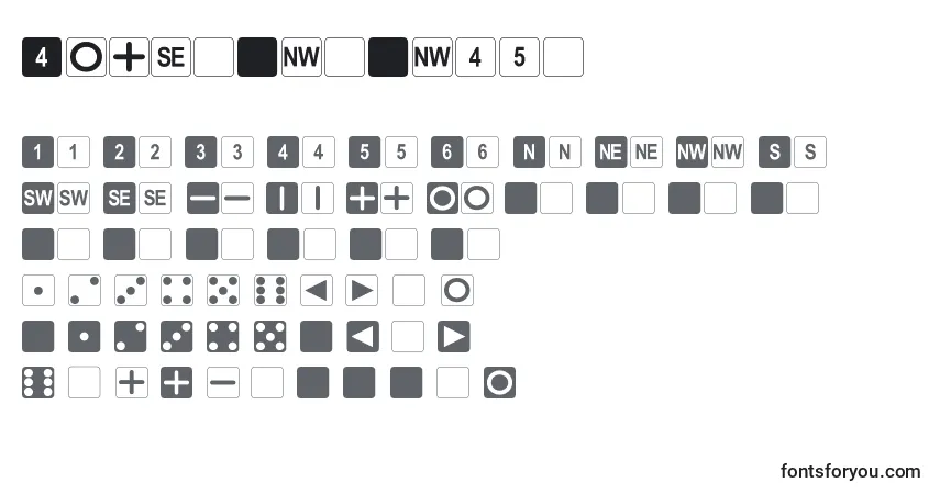Schriftart DpolySixSider – Alphabet, Zahlen, spezielle Symbole