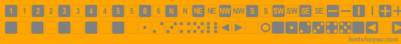 DpolySixSider Font – Gray Fonts on Orange Background
