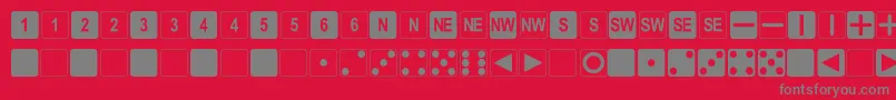 fuente DpolySixSider – Fuentes Grises Sobre Fondo Rojo