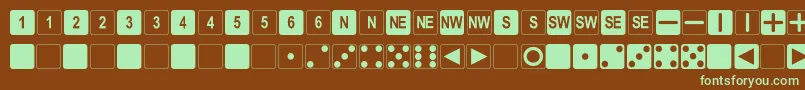 Шрифт DpolySixSider – зелёные шрифты на коричневом фоне