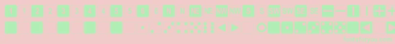 DpolySixSider Font – Green Fonts on Pink Background