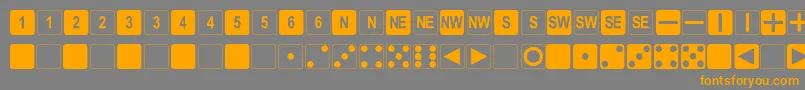 DpolySixSider Font – Orange Fonts on Gray Background