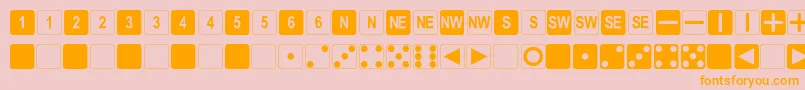 DpolySixSider Font – Orange Fonts on Pink Background