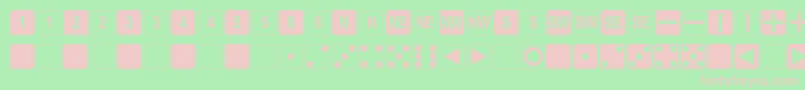 DpolySixSider Font – Pink Fonts on Green Background