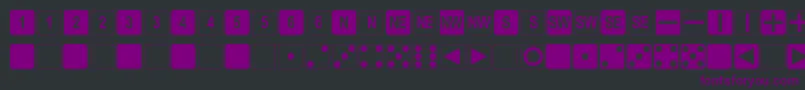 DpolySixSider Font – Purple Fonts on Black Background