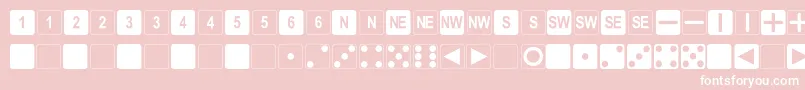 DpolySixSider Font – White Fonts on Pink Background
