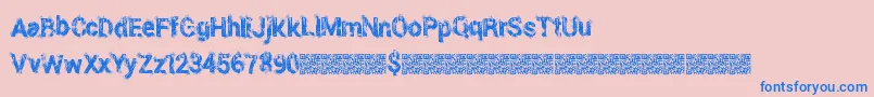 Eightieslocker Font – Blue Fonts on Pink Background