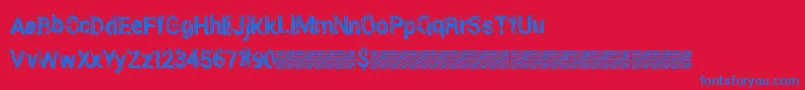 Eightieslocker Font – Blue Fonts on Red Background