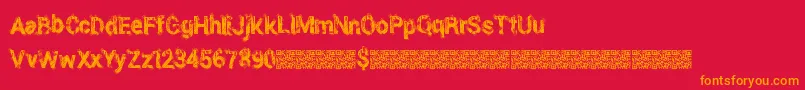 Eightieslocker Font – Orange Fonts on Red Background