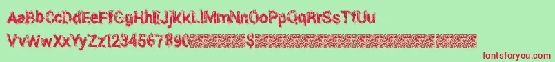 Eightieslocker Font – Red Fonts on Green Background