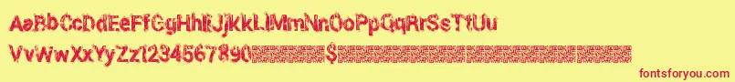 Eightieslocker Font – Red Fonts on Yellow Background