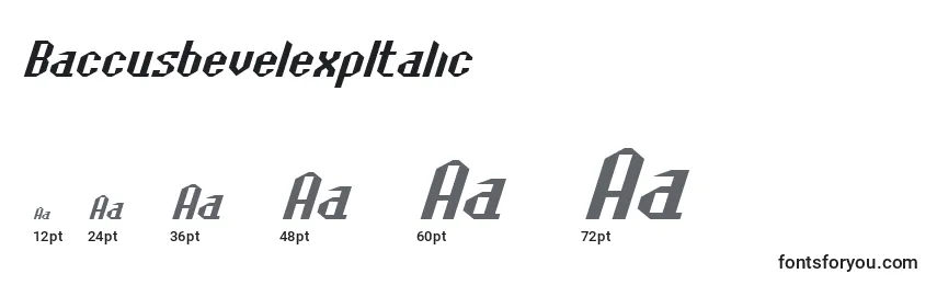 BaccusbevelexpItalic Font Sizes