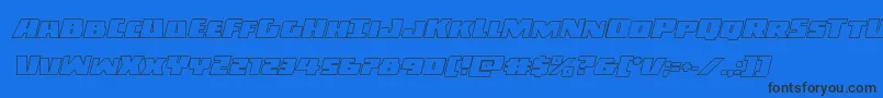 Darkallianceoutital Font – Black Fonts on Blue Background