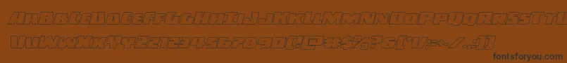 Darkallianceoutital Font – Black Fonts on Brown Background