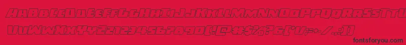 Darkallianceoutital Font – Black Fonts on Red Background