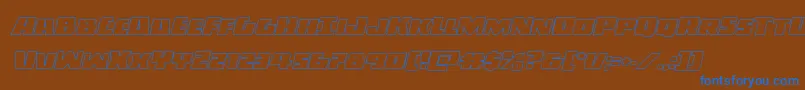 Darkallianceoutital Font – Blue Fonts on Brown Background