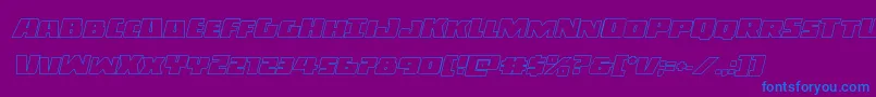 Darkallianceoutital Font – Blue Fonts on Purple Background